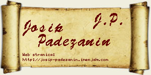 Josip Padežanin vizit kartica